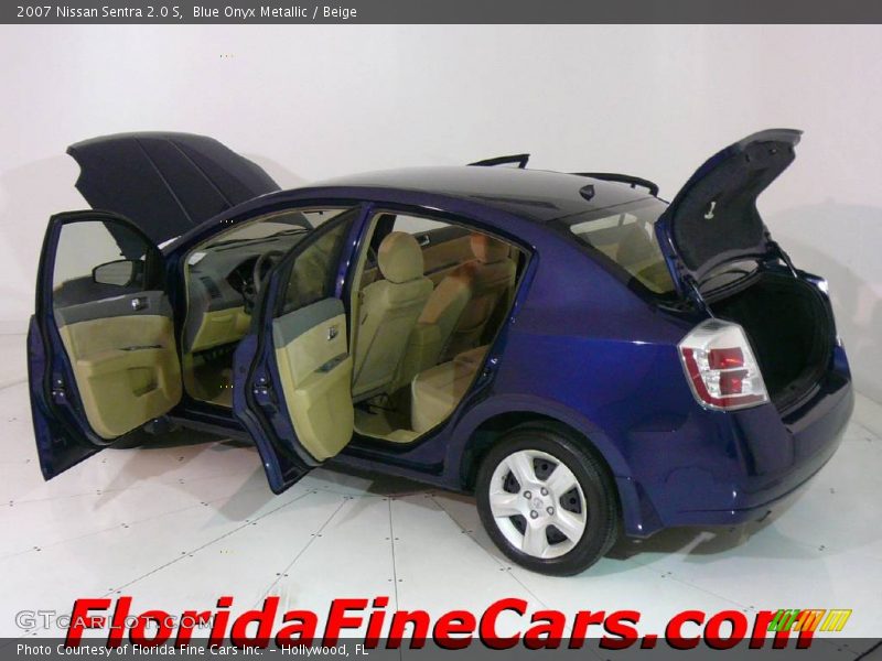 Blue Onyx Metallic / Beige 2007 Nissan Sentra 2.0 S