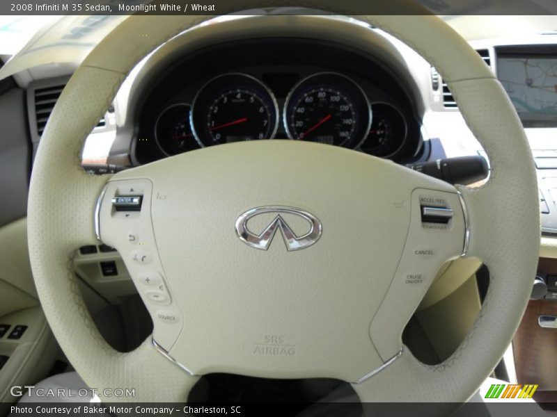 Moonlight White / Wheat 2008 Infiniti M 35 Sedan