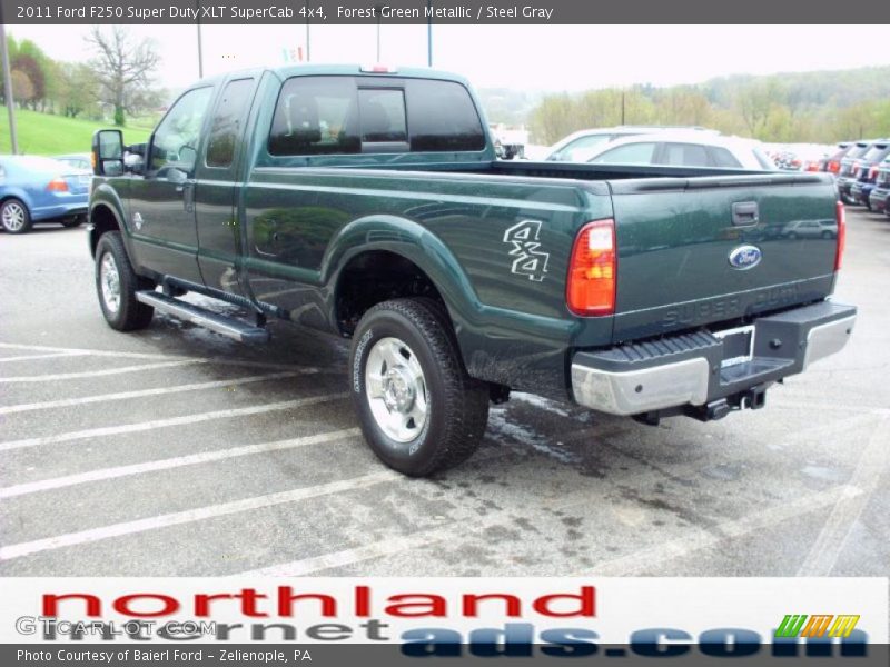 Forest Green Metallic / Steel Gray 2011 Ford F250 Super Duty XLT SuperCab 4x4