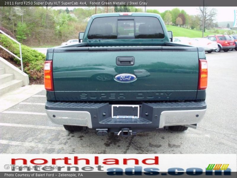 Forest Green Metallic / Steel Gray 2011 Ford F250 Super Duty XLT SuperCab 4x4