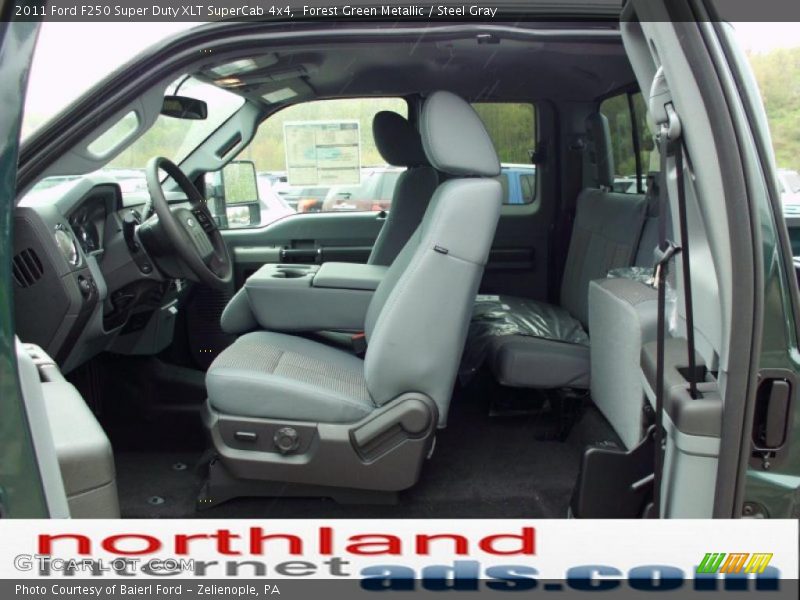 Forest Green Metallic / Steel Gray 2011 Ford F250 Super Duty XLT SuperCab 4x4