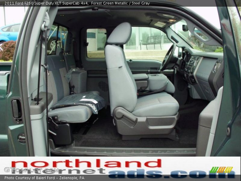 Forest Green Metallic / Steel Gray 2011 Ford F250 Super Duty XLT SuperCab 4x4