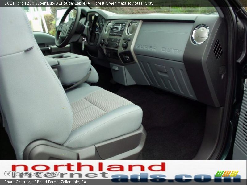 Forest Green Metallic / Steel Gray 2011 Ford F250 Super Duty XLT SuperCab 4x4