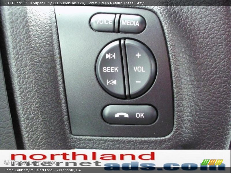 Forest Green Metallic / Steel Gray 2011 Ford F250 Super Duty XLT SuperCab 4x4