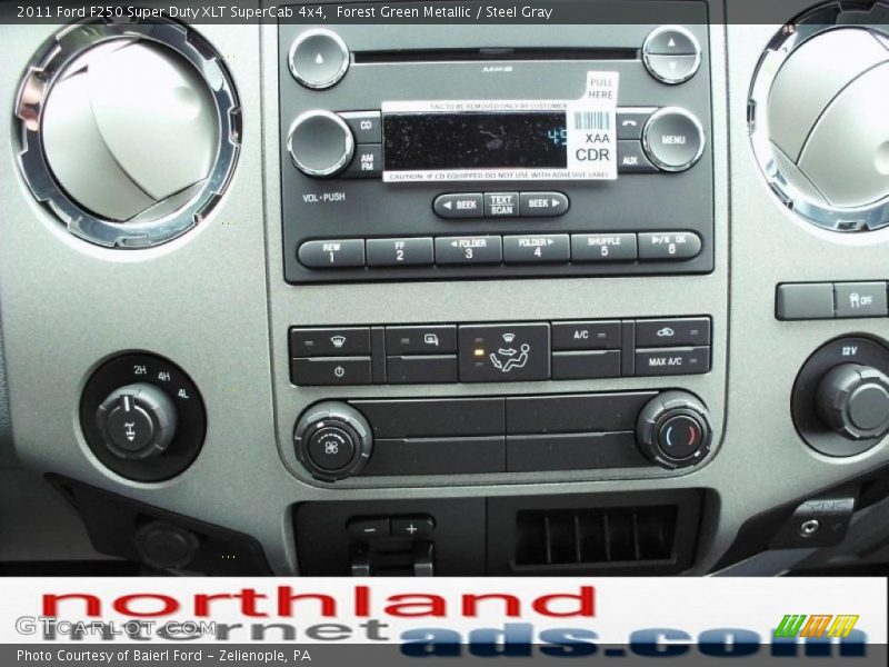 Forest Green Metallic / Steel Gray 2011 Ford F250 Super Duty XLT SuperCab 4x4