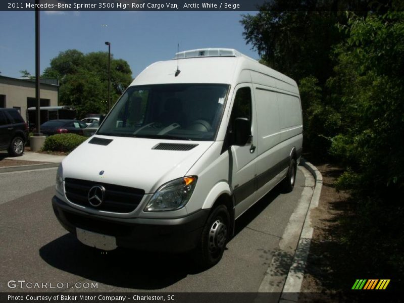 Arctic White / Beige 2011 Mercedes-Benz Sprinter 3500 High Roof Cargo Van