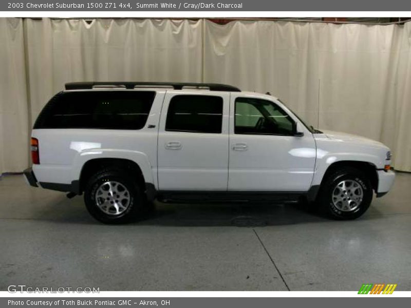 Summit White / Gray/Dark Charcoal 2003 Chevrolet Suburban 1500 Z71 4x4