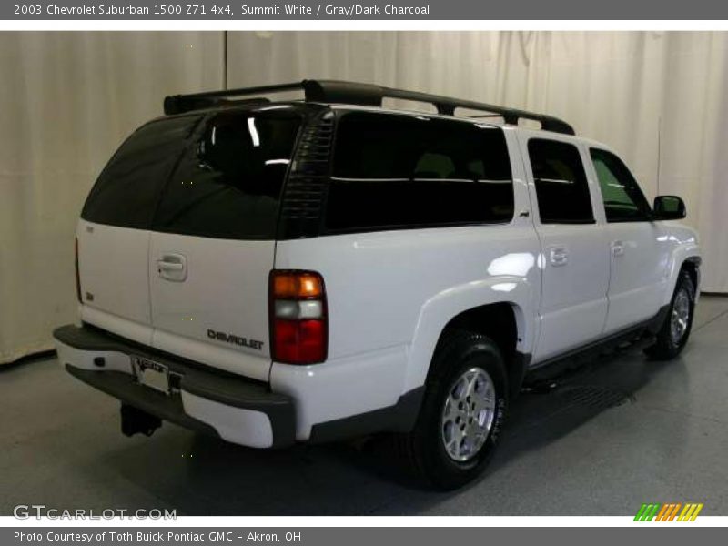 Summit White / Gray/Dark Charcoal 2003 Chevrolet Suburban 1500 Z71 4x4