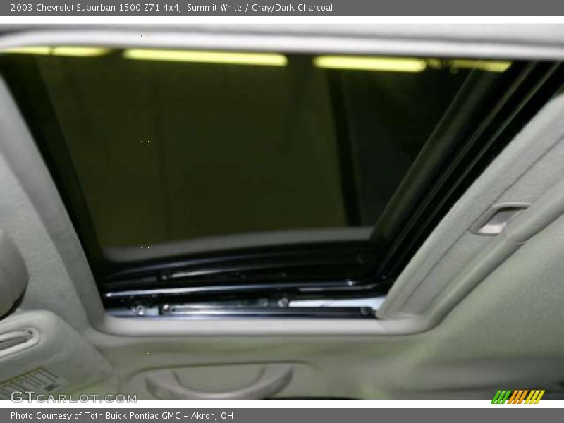 Summit White / Gray/Dark Charcoal 2003 Chevrolet Suburban 1500 Z71 4x4