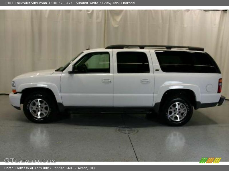 Summit White / Gray/Dark Charcoal 2003 Chevrolet Suburban 1500 Z71 4x4