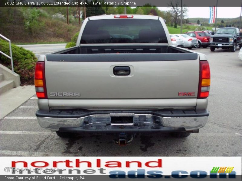 Pewter Metallic / Graphite 2002 GMC Sierra 1500 SLE Extended Cab 4x4
