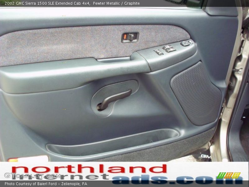 Pewter Metallic / Graphite 2002 GMC Sierra 1500 SLE Extended Cab 4x4