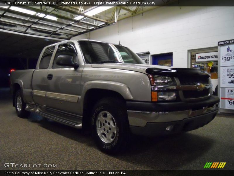 Light Pewter Metallic / Medium Gray 2003 Chevrolet Silverado 1500 Extended Cab 4x4