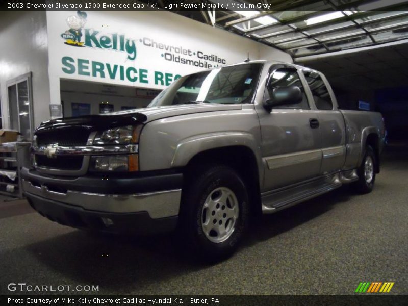 Light Pewter Metallic / Medium Gray 2003 Chevrolet Silverado 1500 Extended Cab 4x4