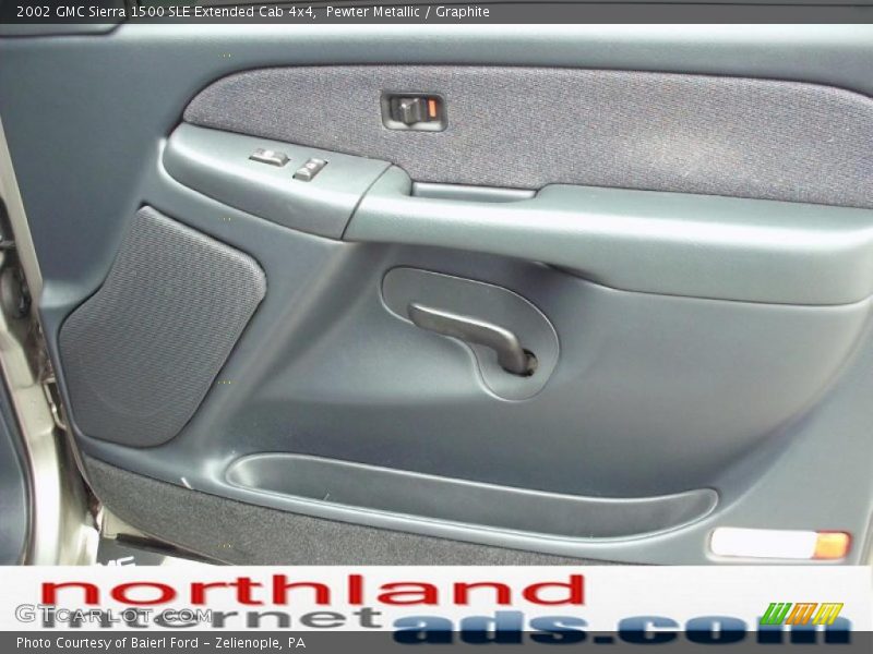 Pewter Metallic / Graphite 2002 GMC Sierra 1500 SLE Extended Cab 4x4