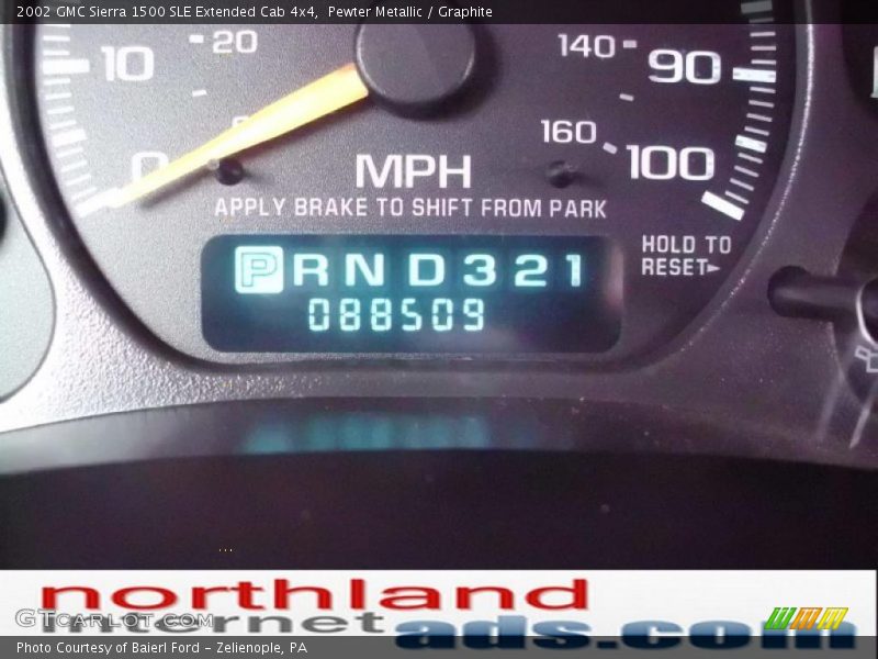 Pewter Metallic / Graphite 2002 GMC Sierra 1500 SLE Extended Cab 4x4
