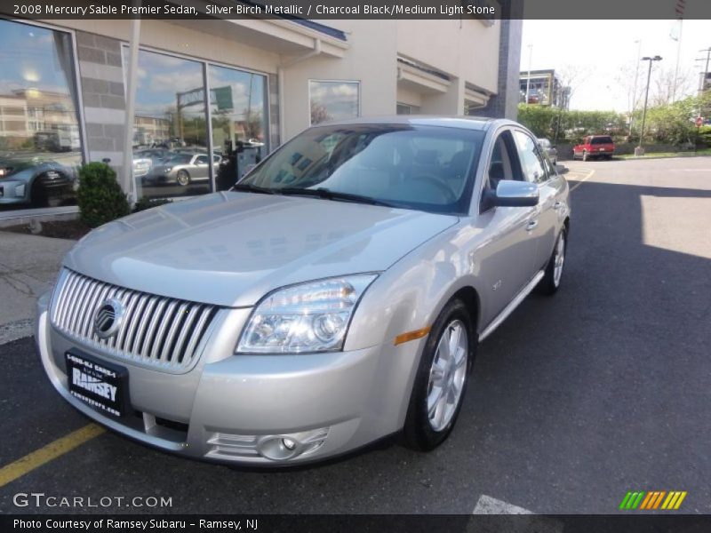 Silver Birch Metallic / Charcoal Black/Medium Light Stone 2008 Mercury Sable Premier Sedan