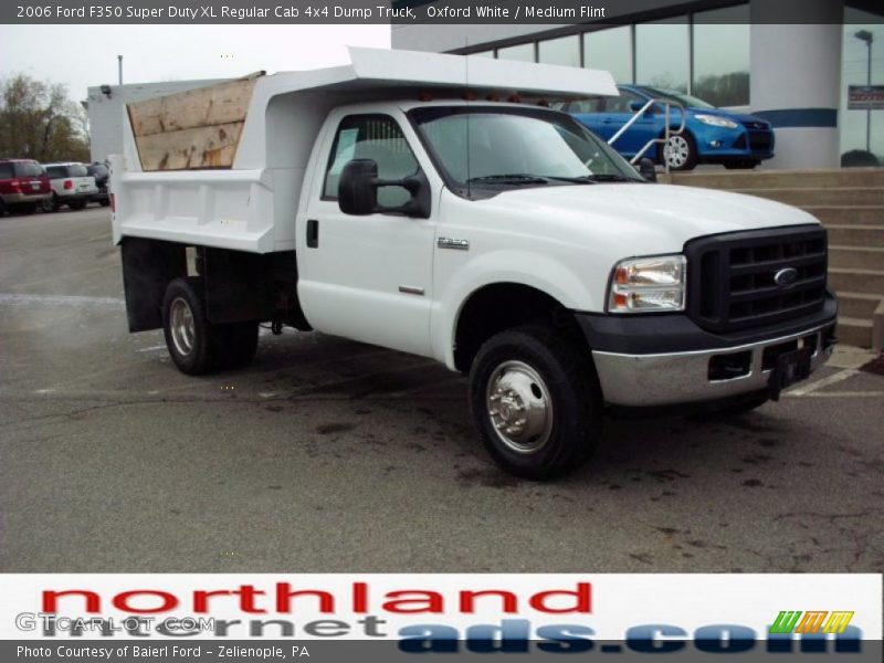 Oxford White / Medium Flint 2006 Ford F350 Super Duty XL Regular Cab 4x4 Dump Truck