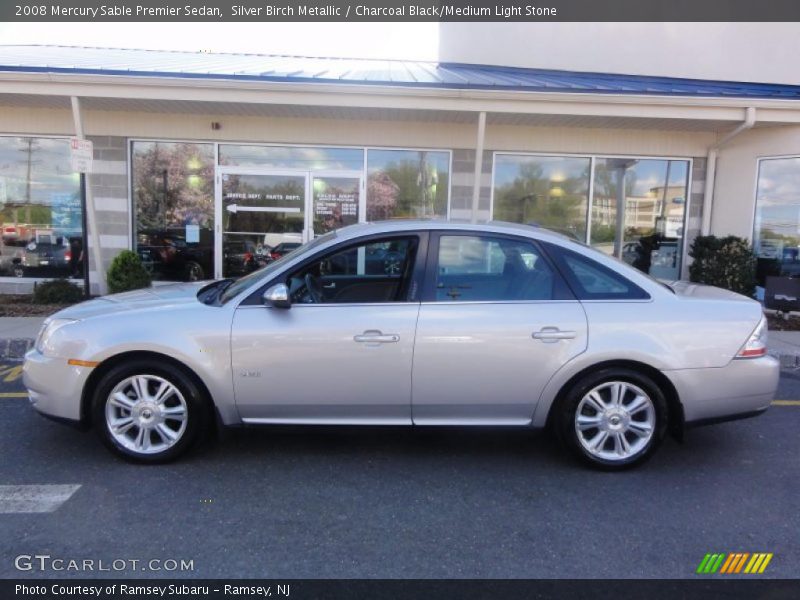 Silver Birch Metallic / Charcoal Black/Medium Light Stone 2008 Mercury Sable Premier Sedan