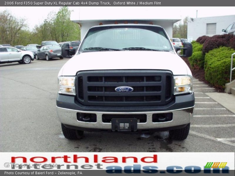 Oxford White / Medium Flint 2006 Ford F350 Super Duty XL Regular Cab 4x4 Dump Truck