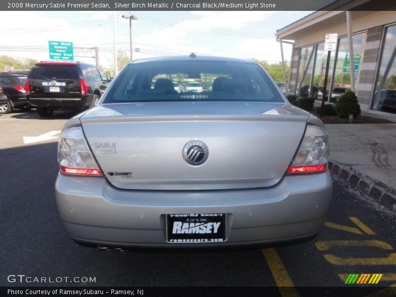 Silver Birch Metallic / Charcoal Black/Medium Light Stone 2008 Mercury Sable Premier Sedan