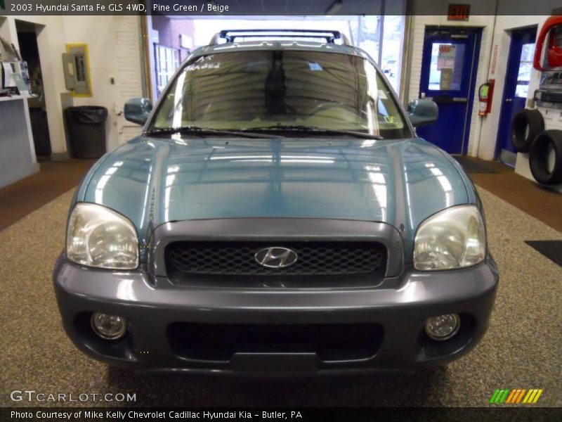 Pine Green / Beige 2003 Hyundai Santa Fe GLS 4WD