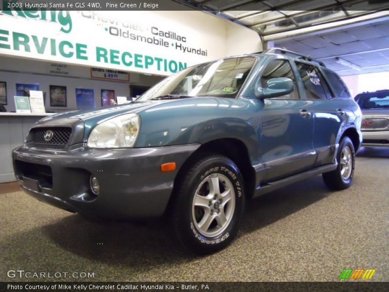 Pine Green / Beige 2003 Hyundai Santa Fe GLS 4WD