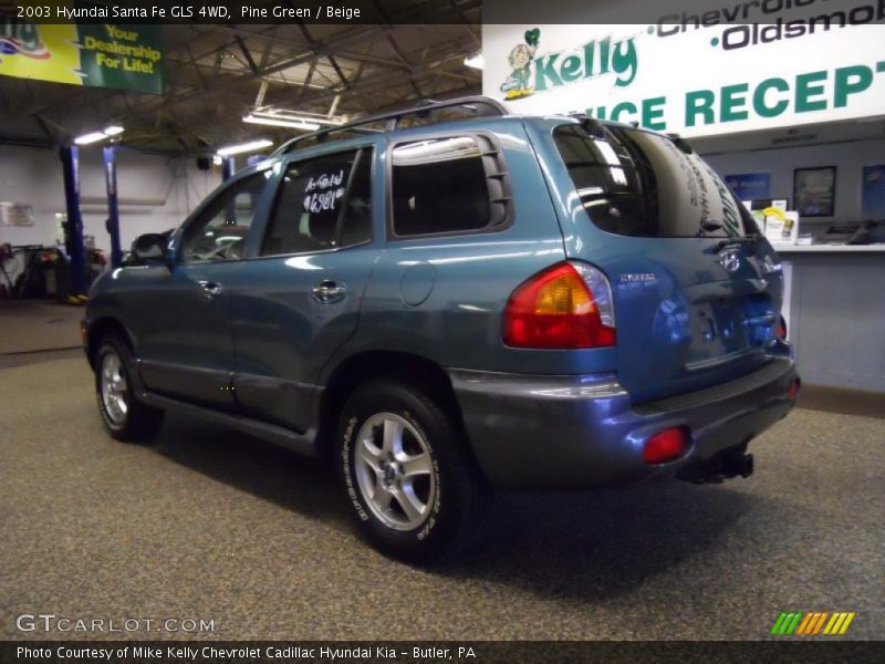 Pine Green / Beige 2003 Hyundai Santa Fe GLS 4WD