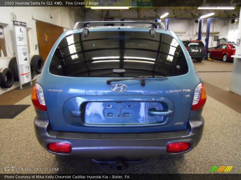 Pine Green / Beige 2003 Hyundai Santa Fe GLS 4WD