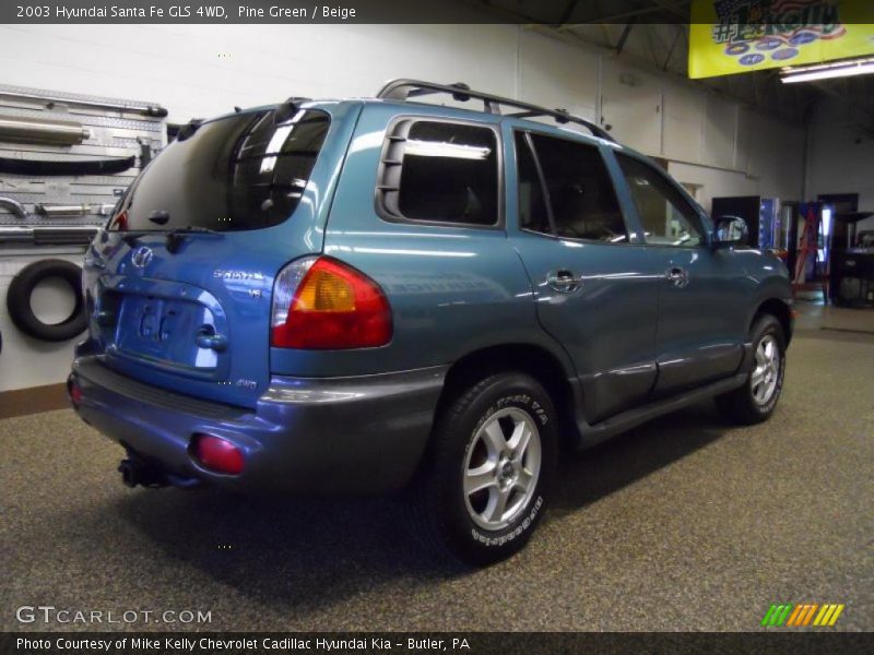 Pine Green / Beige 2003 Hyundai Santa Fe GLS 4WD