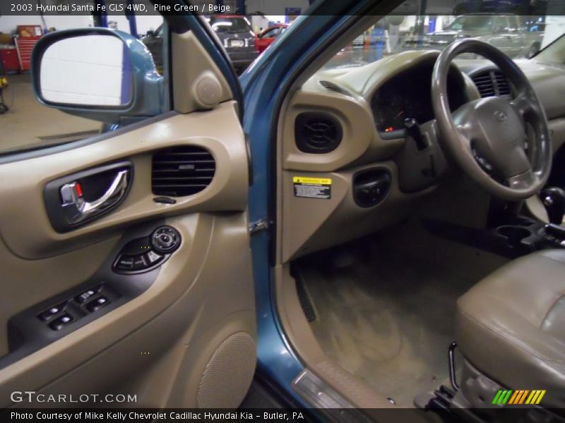 Pine Green / Beige 2003 Hyundai Santa Fe GLS 4WD