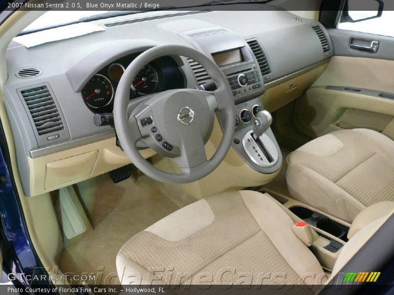 Blue Onyx Metallic / Beige 2007 Nissan Sentra 2.0 S