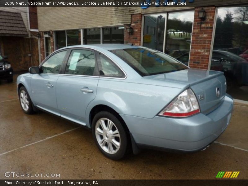 Light Ice Blue Metallic / Charcoal Black/Medium Light Stone 2008 Mercury Sable Premier AWD Sedan