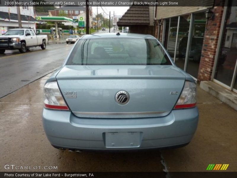 Light Ice Blue Metallic / Charcoal Black/Medium Light Stone 2008 Mercury Sable Premier AWD Sedan