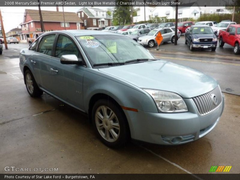 Light Ice Blue Metallic / Charcoal Black/Medium Light Stone 2008 Mercury Sable Premier AWD Sedan