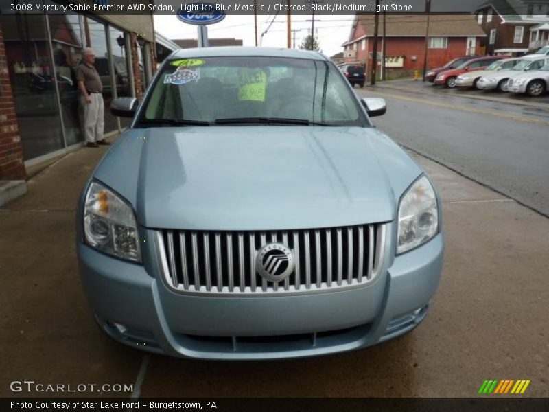 Light Ice Blue Metallic / Charcoal Black/Medium Light Stone 2008 Mercury Sable Premier AWD Sedan