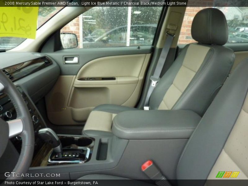 Light Ice Blue Metallic / Charcoal Black/Medium Light Stone 2008 Mercury Sable Premier AWD Sedan