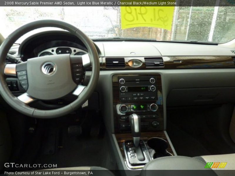 Light Ice Blue Metallic / Charcoal Black/Medium Light Stone 2008 Mercury Sable Premier AWD Sedan