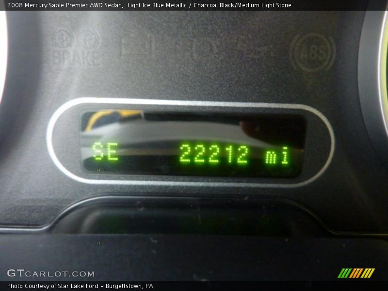 Light Ice Blue Metallic / Charcoal Black/Medium Light Stone 2008 Mercury Sable Premier AWD Sedan