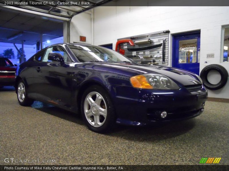 Carbon Blue / Black 2003 Hyundai Tiburon GT V6