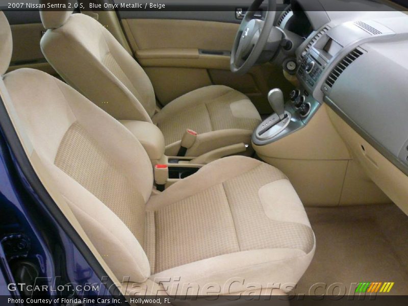 Blue Onyx Metallic / Beige 2007 Nissan Sentra 2.0 S