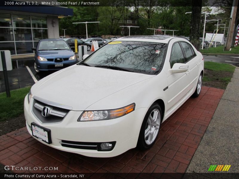 White Diamond Pearl / Parchment 2008 Acura TL 3.2