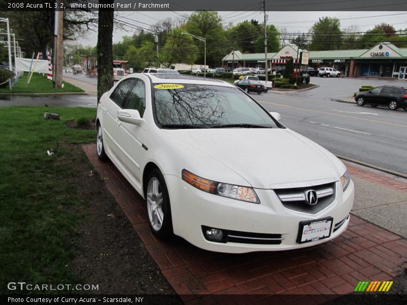 White Diamond Pearl / Parchment 2008 Acura TL 3.2