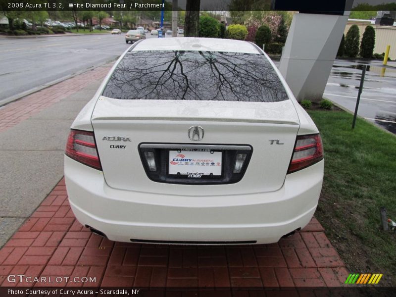 White Diamond Pearl / Parchment 2008 Acura TL 3.2