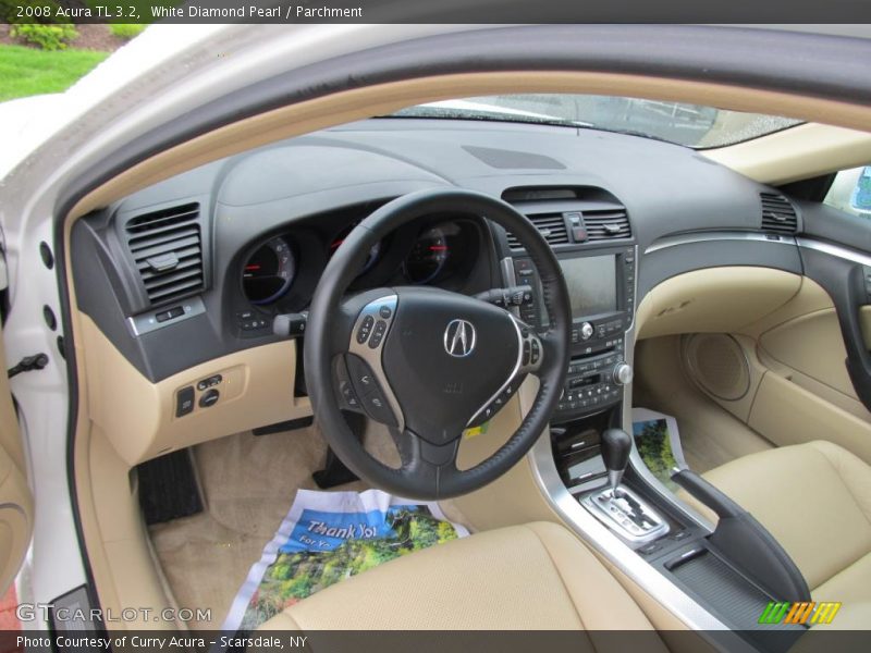 White Diamond Pearl / Parchment 2008 Acura TL 3.2