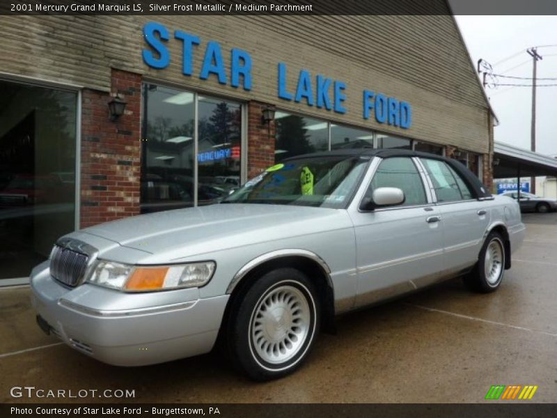 Silver Frost Metallic / Medium Parchment 2001 Mercury Grand Marquis LS