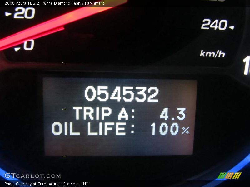 White Diamond Pearl / Parchment 2008 Acura TL 3.2
