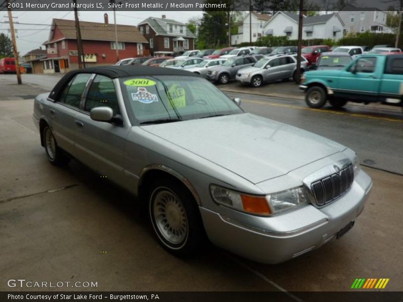 Silver Frost Metallic / Medium Parchment 2001 Mercury Grand Marquis LS