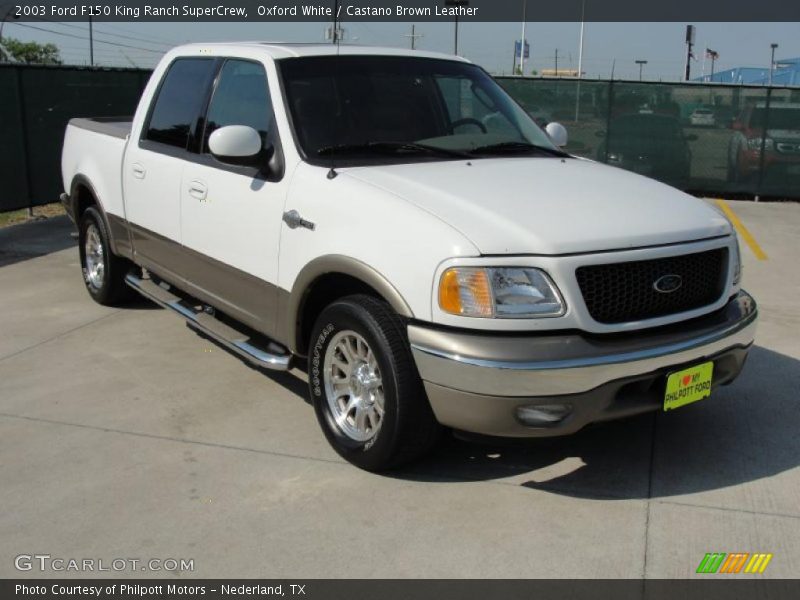 Oxford White / Castano Brown Leather 2003 Ford F150 King Ranch SuperCrew