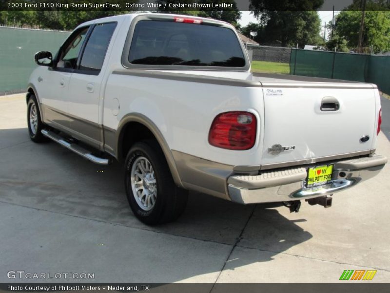 Oxford White / Castano Brown Leather 2003 Ford F150 King Ranch SuperCrew